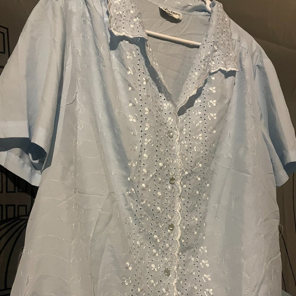 Sky Blue Volup Vintage Lainee Nightshirt
